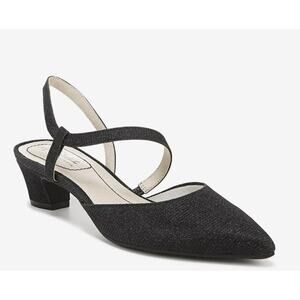 LifeStride Minimalist Pumps 6.5 Black Shimmer NWOT Heels Comfort Life Stride